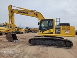 Used Excavator in yard,Side of used Komatsu Excavator,Front of used Komatsu Excavator